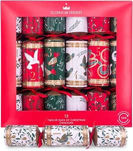 Celebration Crackers 12 Days of Christmas Eco FSC Mix Luxury Christmas