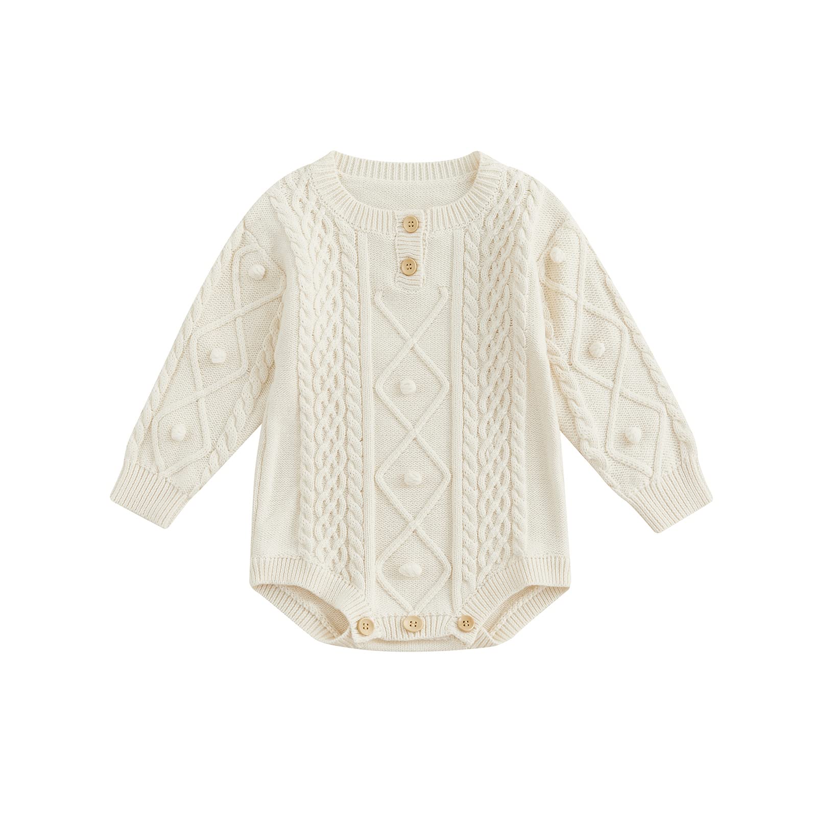 Infant Baby Girl Boy Knit Sweater Stripe Long Sleeve Sweatshirt Romper Solid Color Shirt Tops Fall Clothes