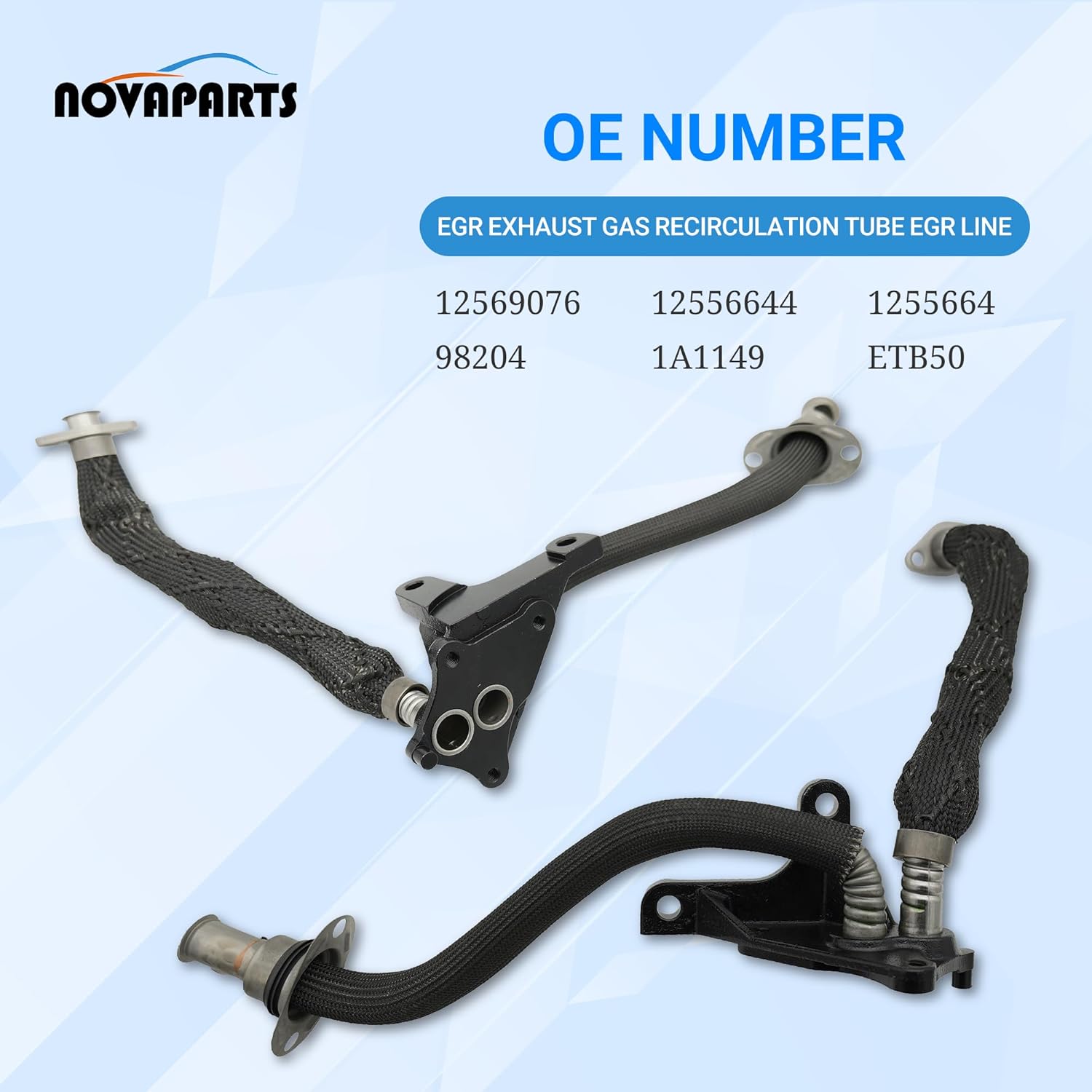 12569076 12556644 598-204 EGR Exhaust Gas Recirculation Tube EGR Line for Cadillac Escalade Chevy Avalanche 1500 Express Silverado 1500 2500 3500 Tahoe GMC Savana Sierra 2500 3500 Yukon