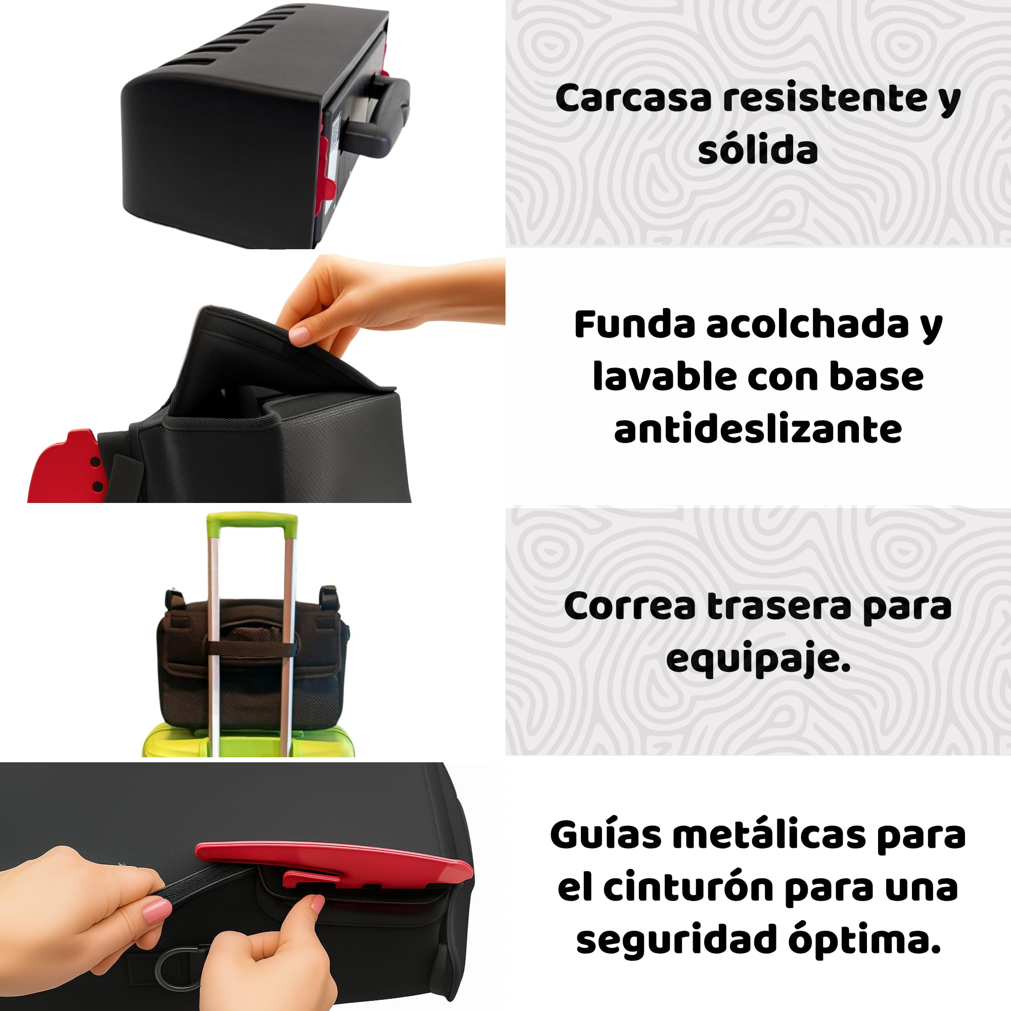 BubbleBum Teleport - Asiento elevador para coche, asiento elevador sin respaldo, asiento telescópico portátil, ideal para uso diario y plegable para viajes, certificado R129, altura de 125 cm a 150 cm