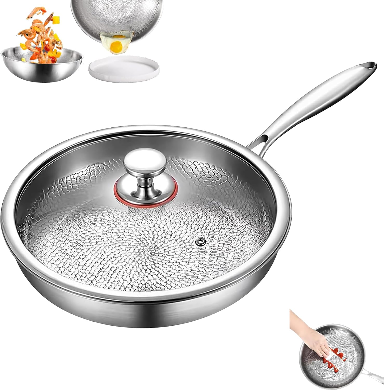 Genérico Titanium Hammered Pan Pro, Plateful Titan-Pfanne Genérico Titanium Hammered Pan Pro, Plateful Titan-Pfanne