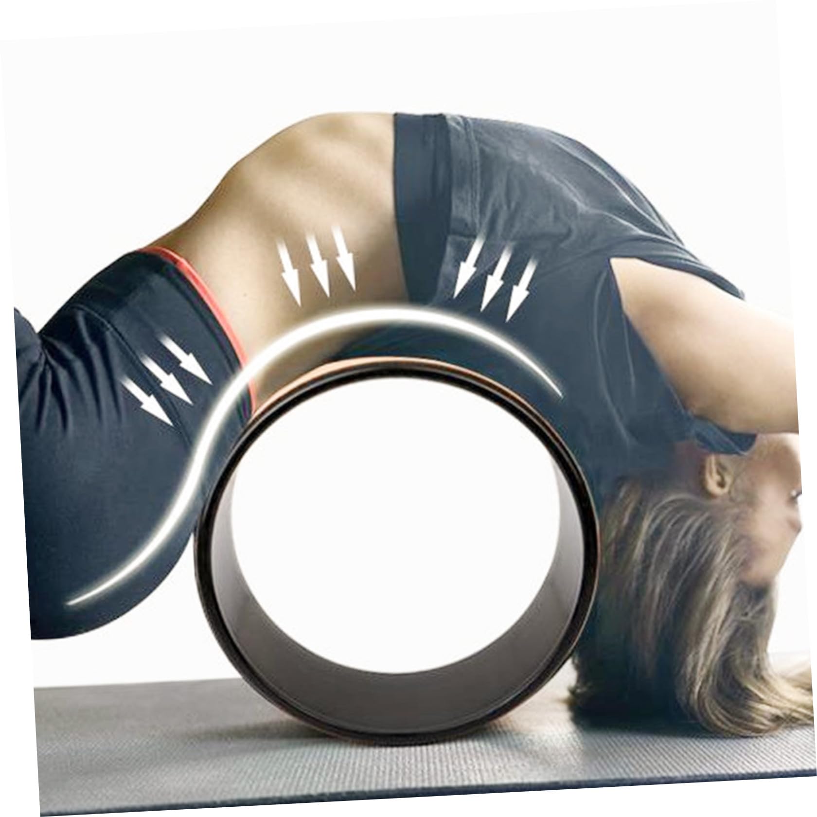 INOOMP Yoga Rad Trainingsrad aus Natürlichem Kork Rutschfest mit Schaumstoffpolsterung Rücken Fitness Yoga Zubehör für Dehnung und Pilates