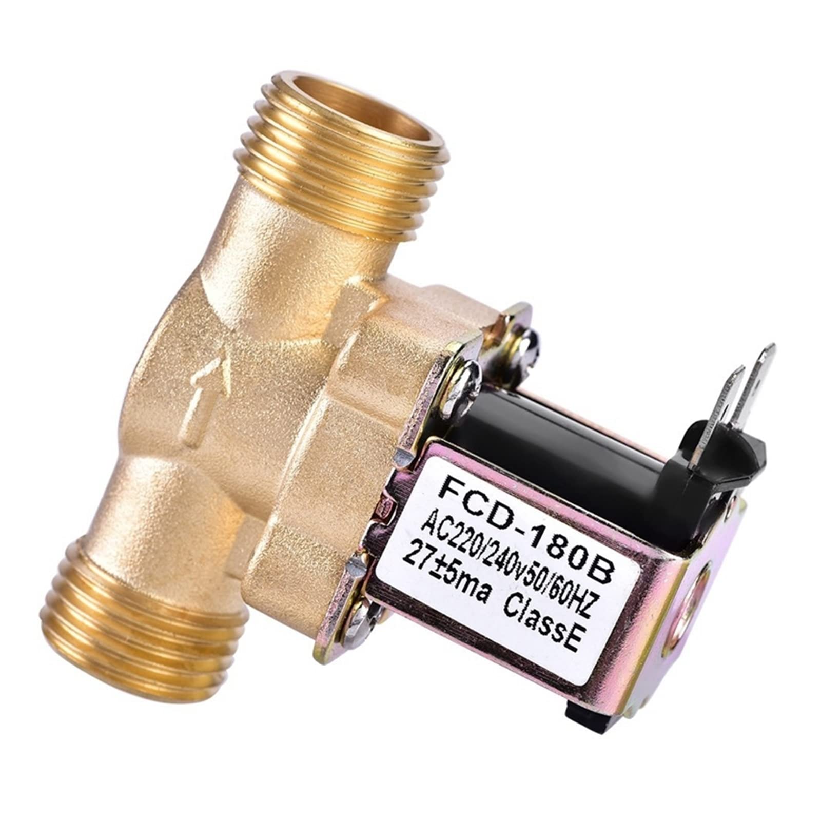 Válvula solenoide CA 220V de 1/2 pulgada de latón para bombas e industria de líquidos