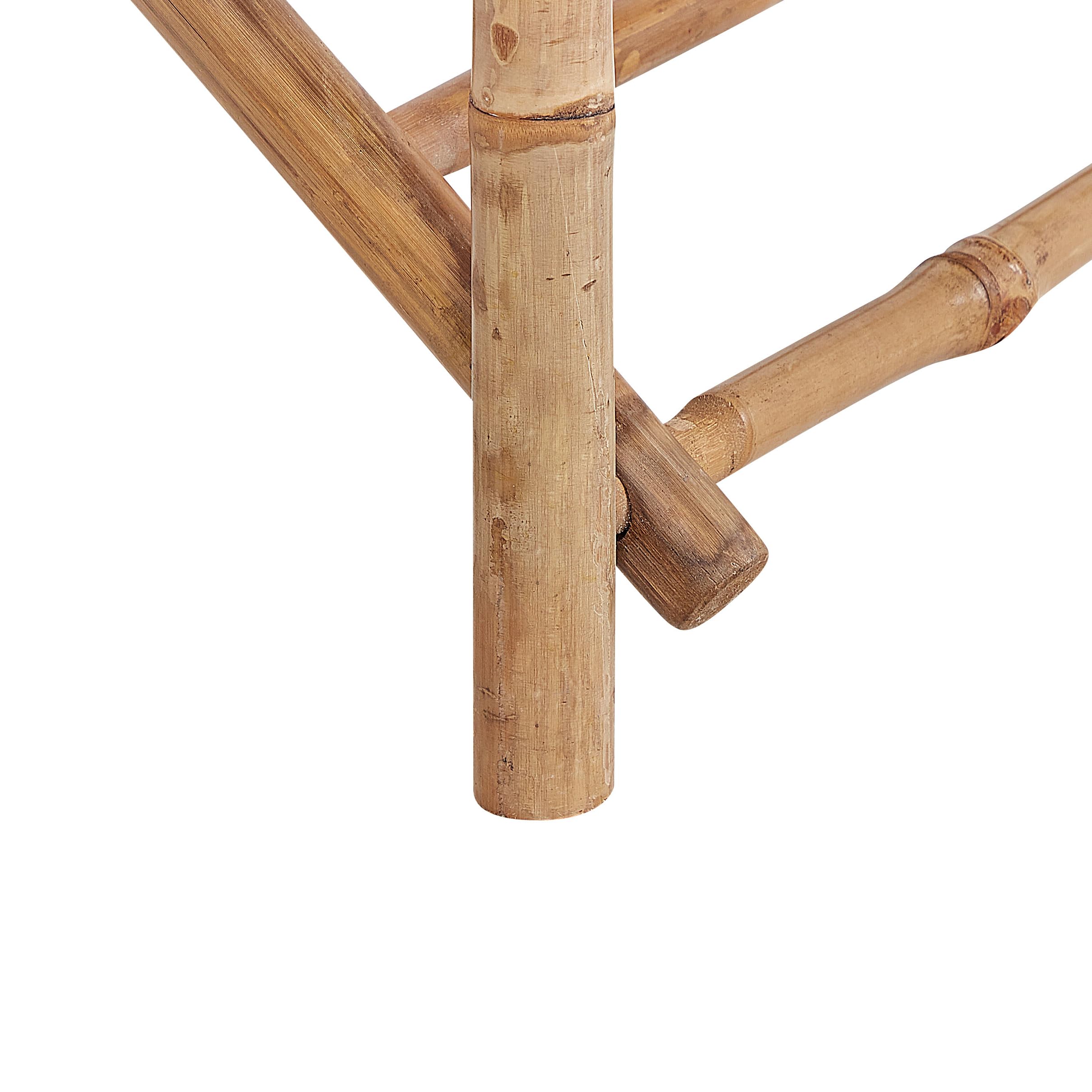 Beliani Conjunto de 2 sillas de bambú sillas de Director Plegables de Exterior Tela Beige Molise