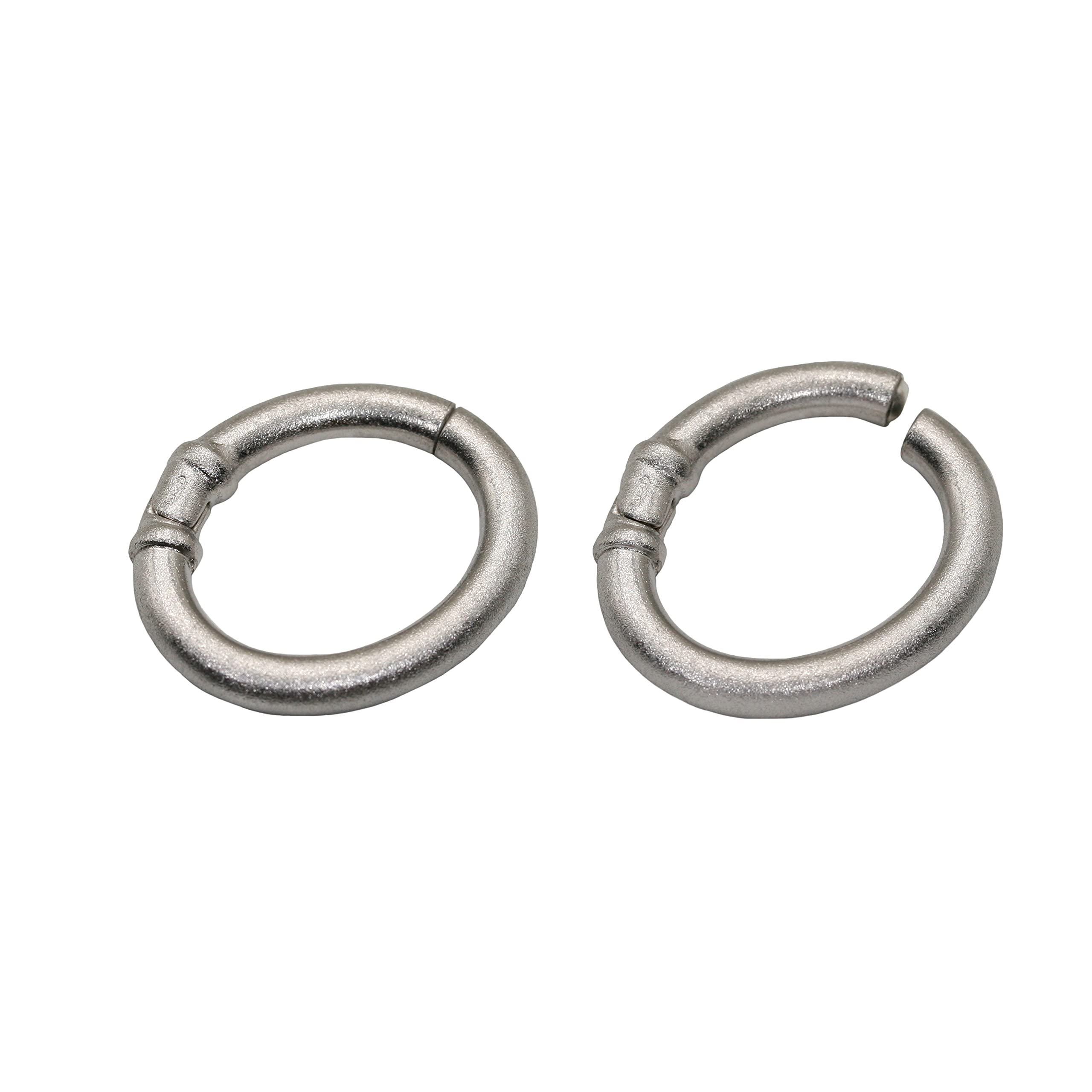 Kettenverbinder Oval 925 Silber, rosevergoldet, rhodiniert, 24K vergoldet matt oder glanz