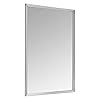 Amazon Basics Rectangular Wall Mount Mirror for Bedroom, Living Room, Entryway, 24" x 36", Peaked Trim, Nickel, Hangs Horizontally or Vertically