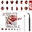 qiipii 4080Pcs Red Nail Rhinestones Multi Shapes Ruby Rhinestones for Nails 1.5-4mm Crystal Gems Siam Red Round Flatback Beads Glass Stones Diamonds jewels Charms for Nails Face Eyes Makeup DIY Crafts