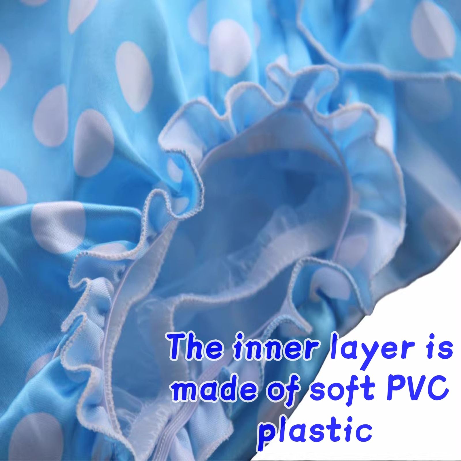 Windelüberhosen Für Erwachsene Wiederverwendbare Inkontinenz Rüschen Spitze Unterwäsche Aus PVC Doppellagige Slips Aus Kunststoff Auslaufsichere UnterwäscheBlue,2XL