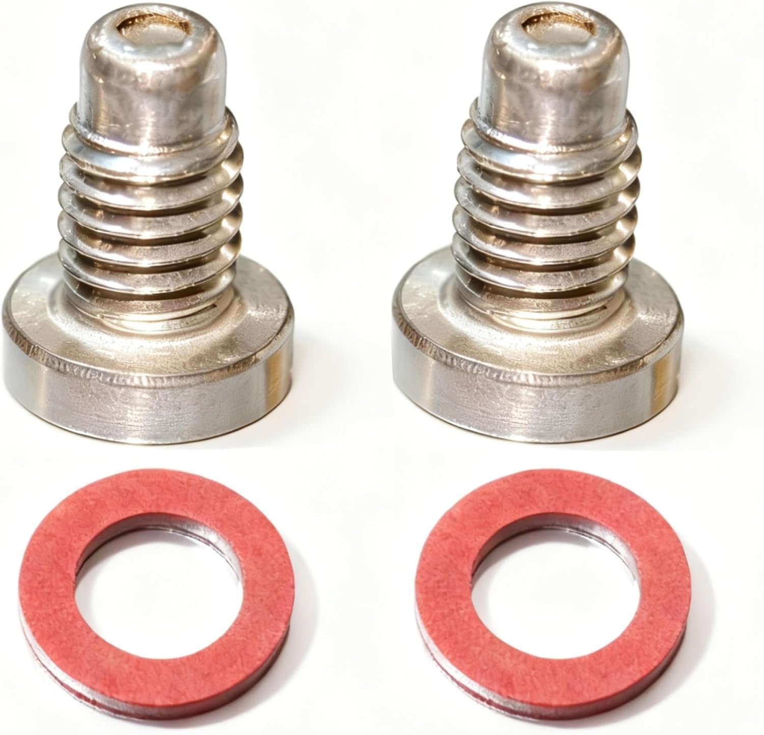Magnetic & Non-Magnetic Drain Screw Set for Yamaha Outboard Lower Unit, 2-Pack with Gaskets Replaces 688-45341-10 90340-08002