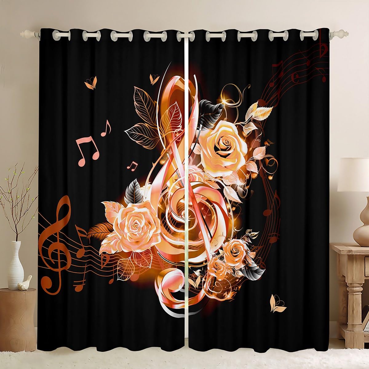 DIPQIMI Highland Cow Blackout Curtains - Thermal Insulated Rod Pocket Drapes For Bedroom/Living Room (42" W X 63" L Per Panel, Set Of 2)