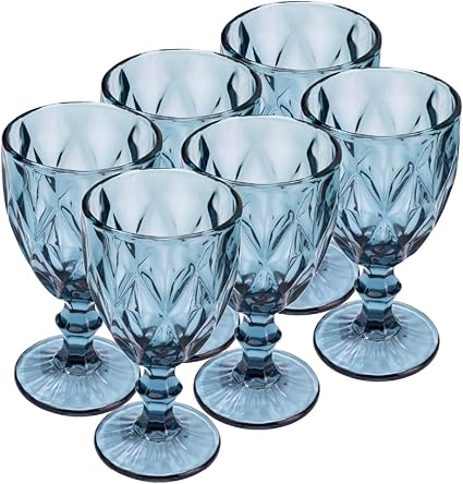 LYOR - Conjunto de 6 Taças de Vidro Para Água Diamond 325ml Azul - Mesa Posta - Itens Para Casa - Utensílios de Cozinha - Enxoval - Casamento - Decoração - Utilidades Domésticas Menor preço em LYOR - Conjunto de 6 Taças de Vidro Para Água Diamond 325ml Azul - Mesa Posta - Itens Para Casa - Utensílios de Cozinha - Enxoval - Casamento - Decoração - Utilidades Domésticas