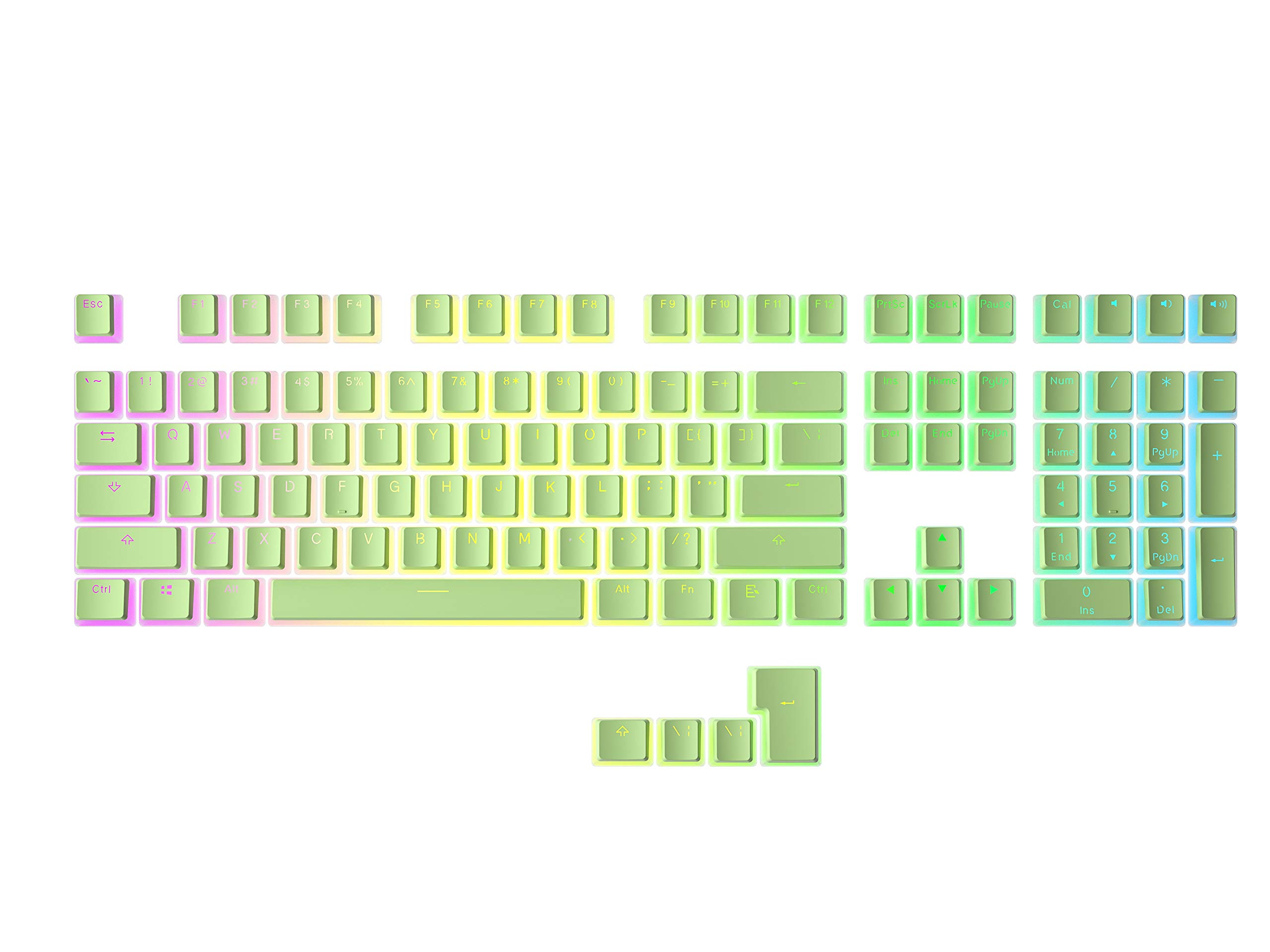 Buy HK Gaming Pudding Keycaps Set Double PBT Keycap Set Full 108