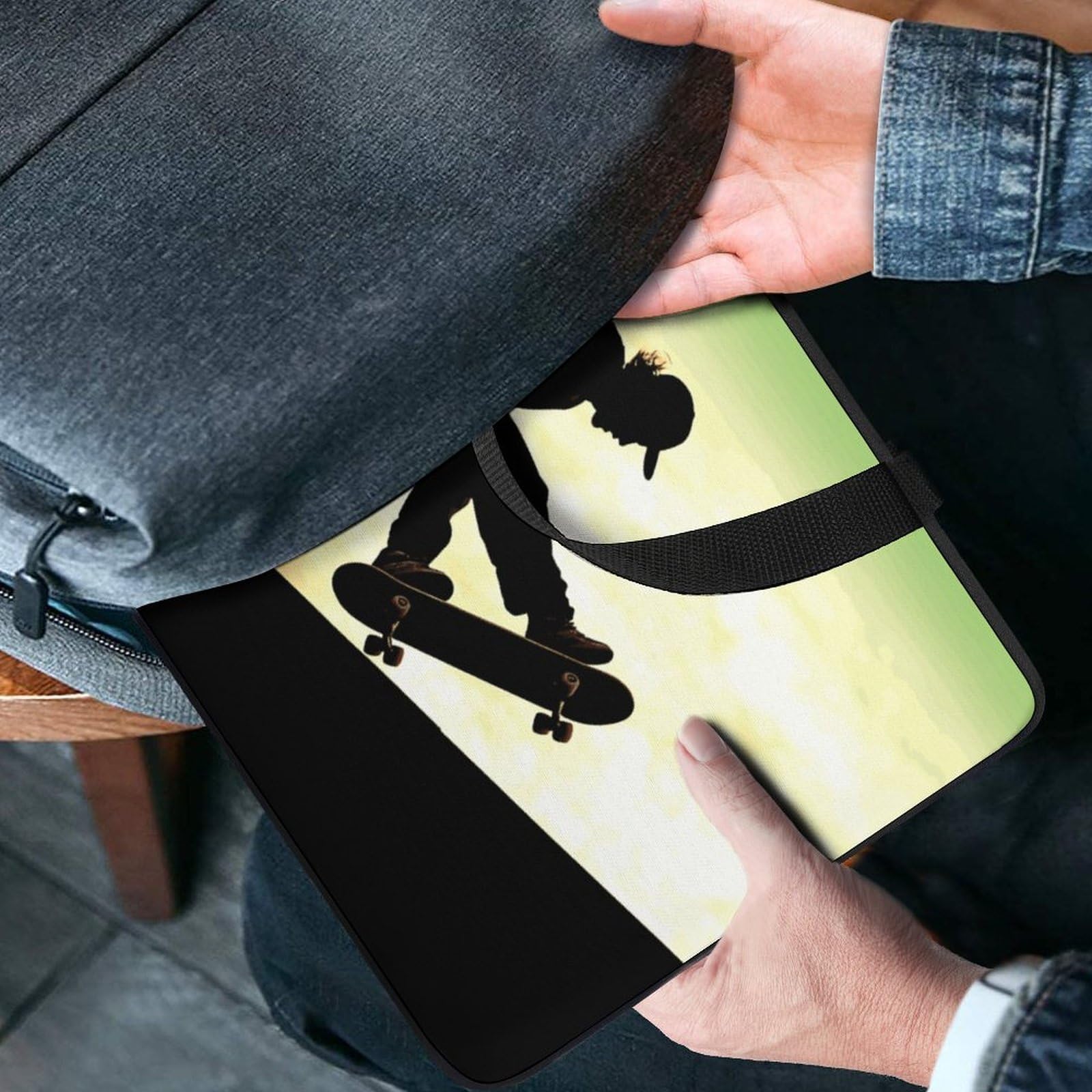 Housse de protection ultra fine, légère et imperméable pour ordinateur portable de 17", matériau en néoprène durable, sac de protection portable avec dragonne