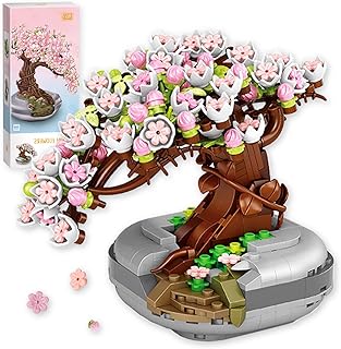Baoswi Mini Sakura Bonsai Tree Building Blocks Set, Cherry Blossom Botanical Collection Set for Adults Teens, Home Decor Accessories, NOT Compatible with Lego (426 Pcs)