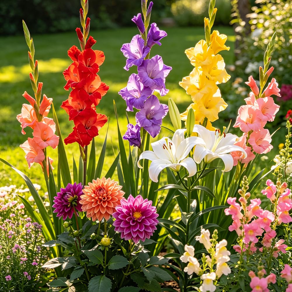 BlumenRhizom Mehrfarbig 5zwiebeln - balkonblumen Einfach zu Pflegen