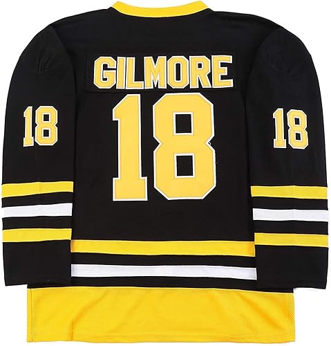 Boston Happy Gilmore #18 Adam Sandler 1996 - Camiseta de hockey sobre hielo con letras y números cosidos S-XXXL