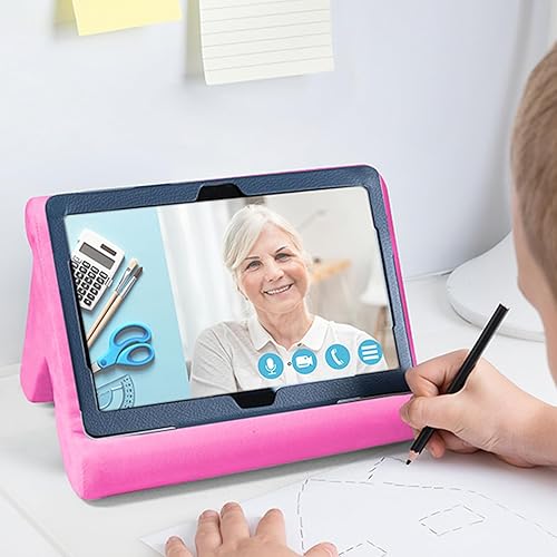 Miniatura 7 de Soporte universal multiángulo para tableta, soporte suave con soporte de teléfono negro para regazo, rodilla, sofá y cama, compatible con iPad Pro