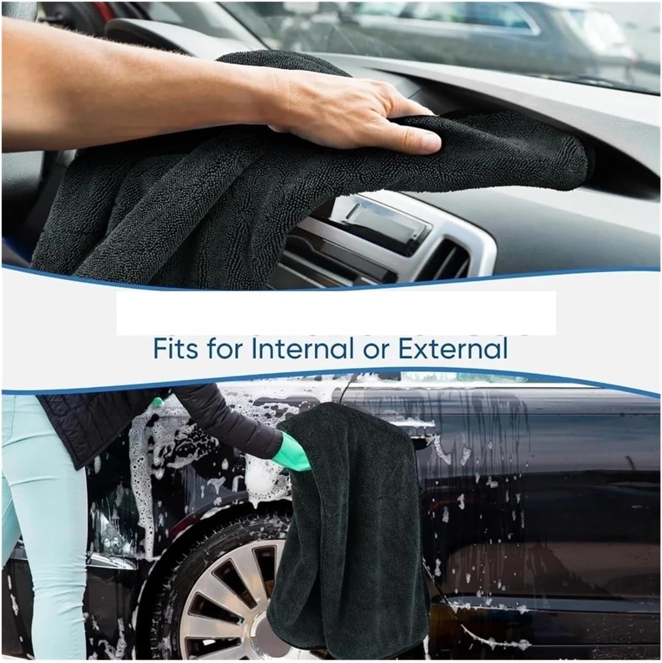 Ultra Absorbent Microfiber Towels for Car Washing and Drying - for Vehicle Cleaning and Glass Care(60x160cm)