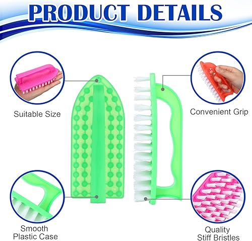 Miniatura 3 de Paquete de 24 cepillos de limpieza para limpieza de comodidad, cerdas rígidas de limpieza, cepillos de limpieza para el hogar, cepillos de limpieza
