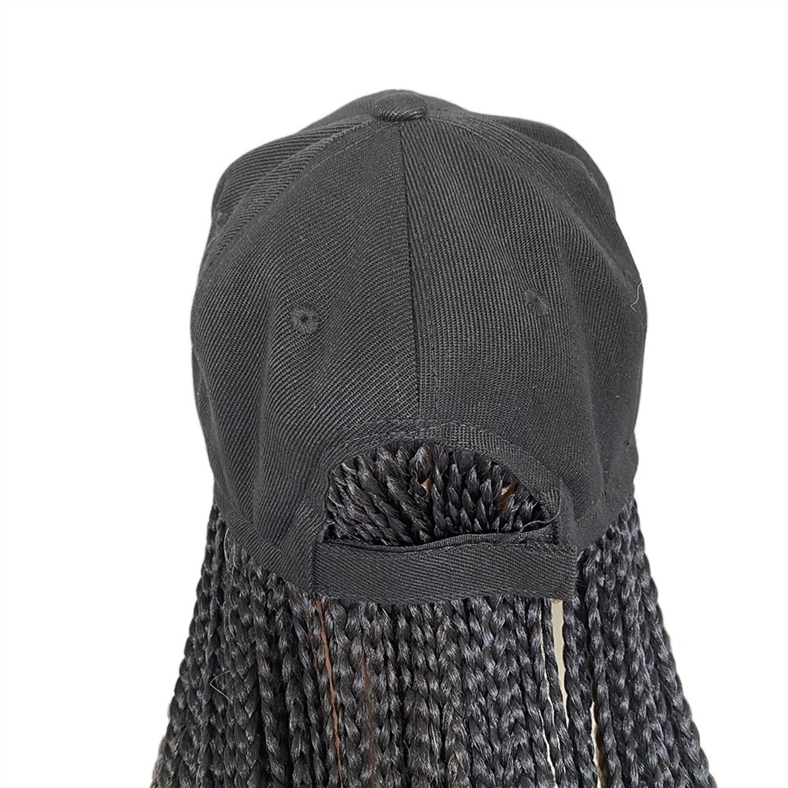 Amazon.com: JUNXIAN Wig Cap Long Black Baseball Cap Wig Hat