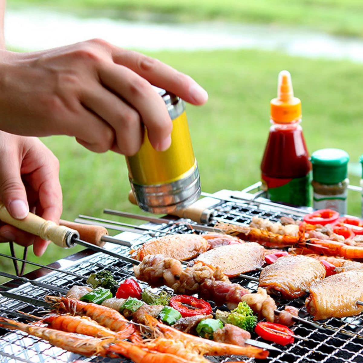 BBQ-rooster, roestvrij staal 304 voor buiten grillen, 35 x 30 cm food