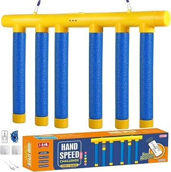 Reflective Drop Stick Challenge Game, Catch All Drop Sticks, Hand Eye Coordination Reflex Training Toy, 3 Adjustable Speed Modes Dark Blue