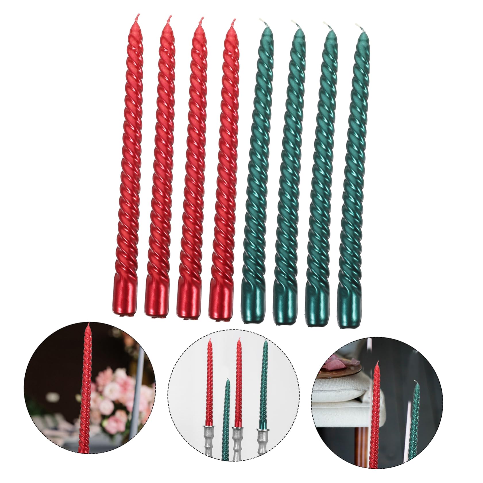 Candele Decorative A Vite Lunghe Filettatura Candele Coniche A Spirale Per A Casa E Matrimoni