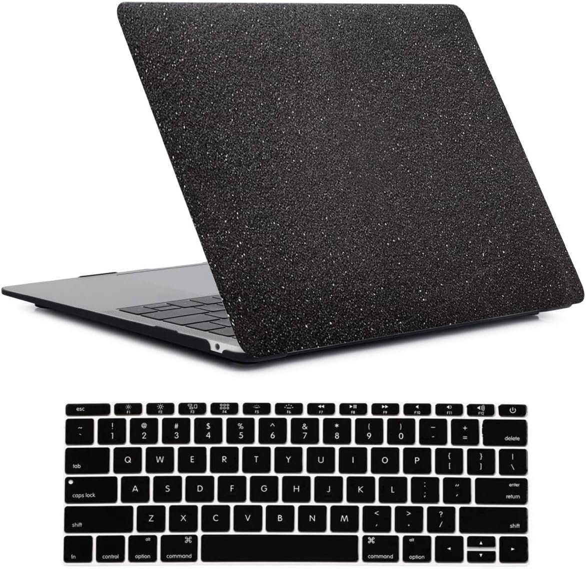 Laptop Hard Case Compatible with MacBook Pro 15 inch Case 2015 2014 2013 2012 Release A1398 with Retina Display, Plastic Hard Protective Shell Case Cover & Keyboard Cover Skin, Sparkling Black