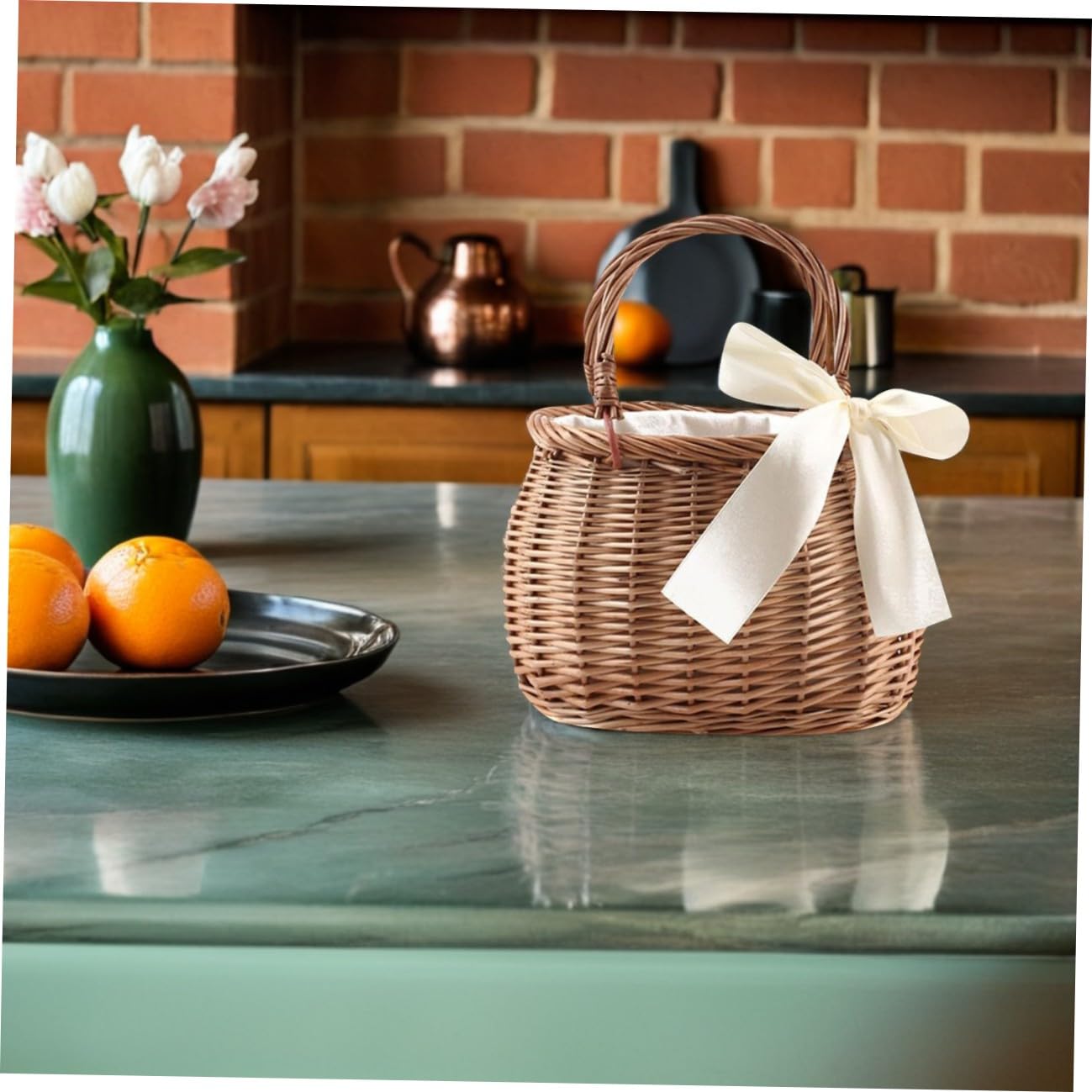 OUNONA Lot De 3 Paniers De Plage En Osier Et Paille Pour Femme Style Panier À Fleurs Marron Clair