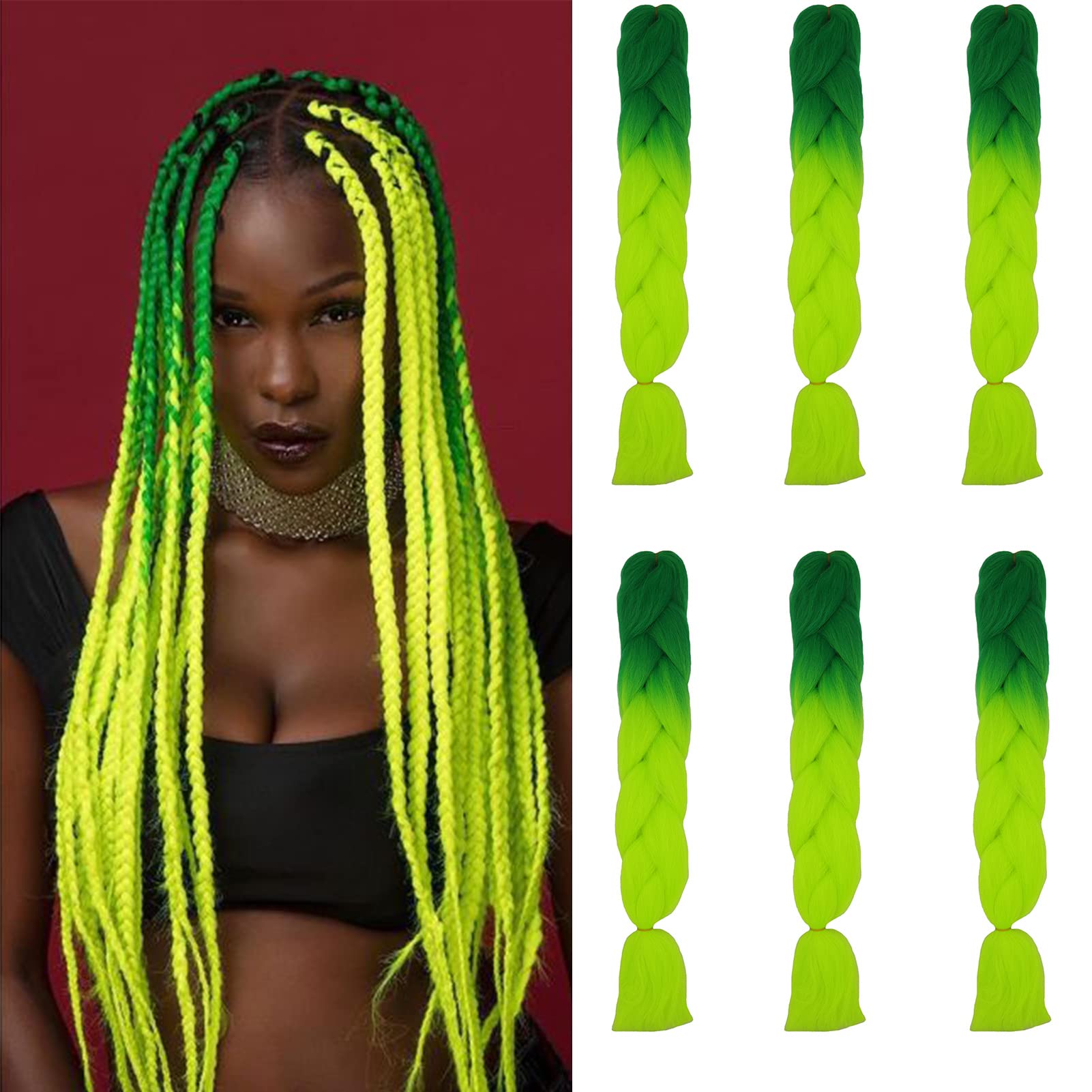 24inch Jumbo Braids Hair Extensions Ombre Braiding Hair Synthetic 3Pieces/lot Crochet Twist High Temperature African Box Braids, Sapphire Blue — view 44