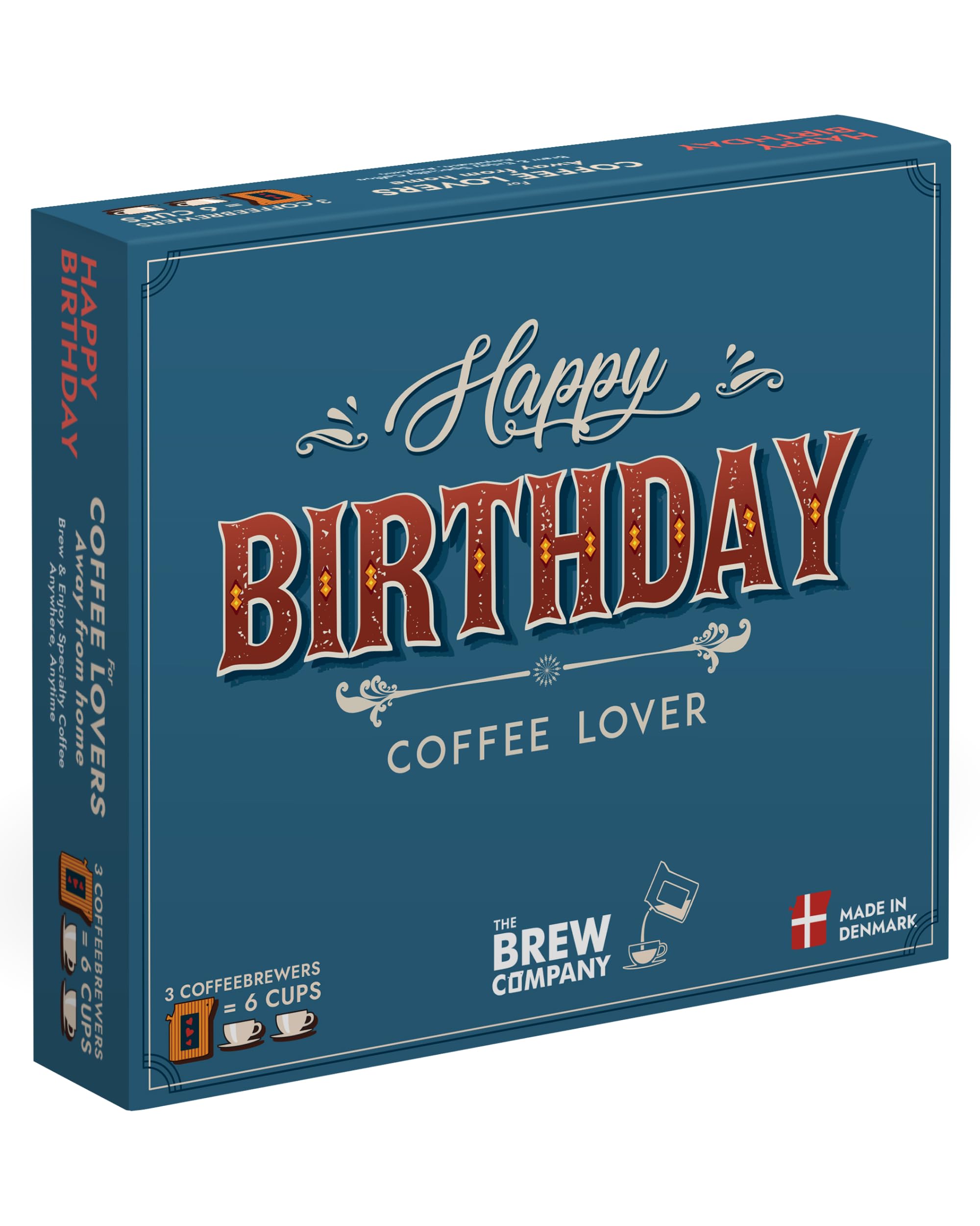 Birthday Greeting Cards for Coffee Lovers – Includes 3 Premium Coffeebrewers with Gourmet Coffees of The World | Brew 6 Cups of Hand Roasted Specialty Coffee On The Go | Gift Idea for Men & Women