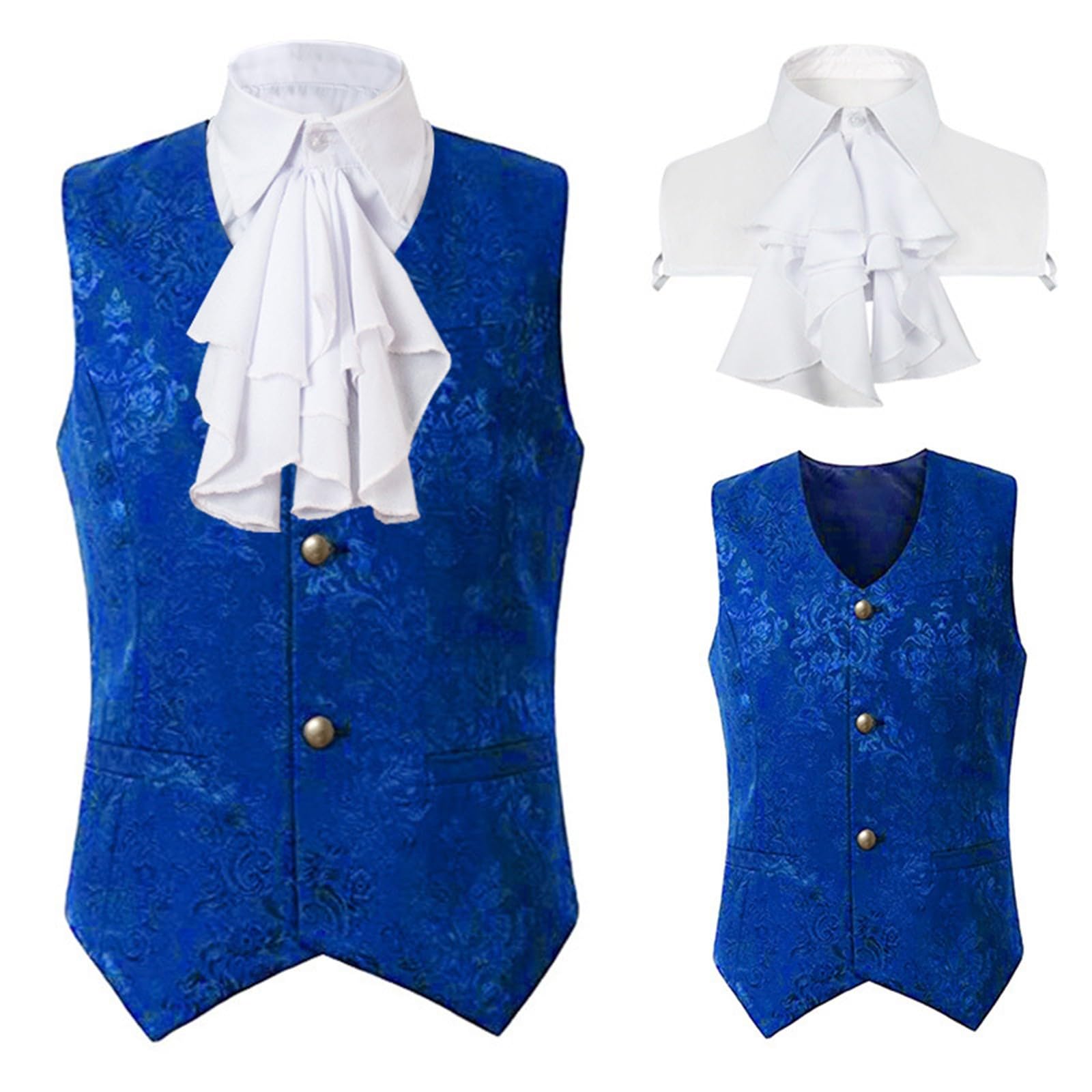 Gilet da uomo in stile vittoriano, steampunk, gotico, per Halloween, medievale, vintage, elegante, jacquard, classico, per lavoro, matrimoni, feste