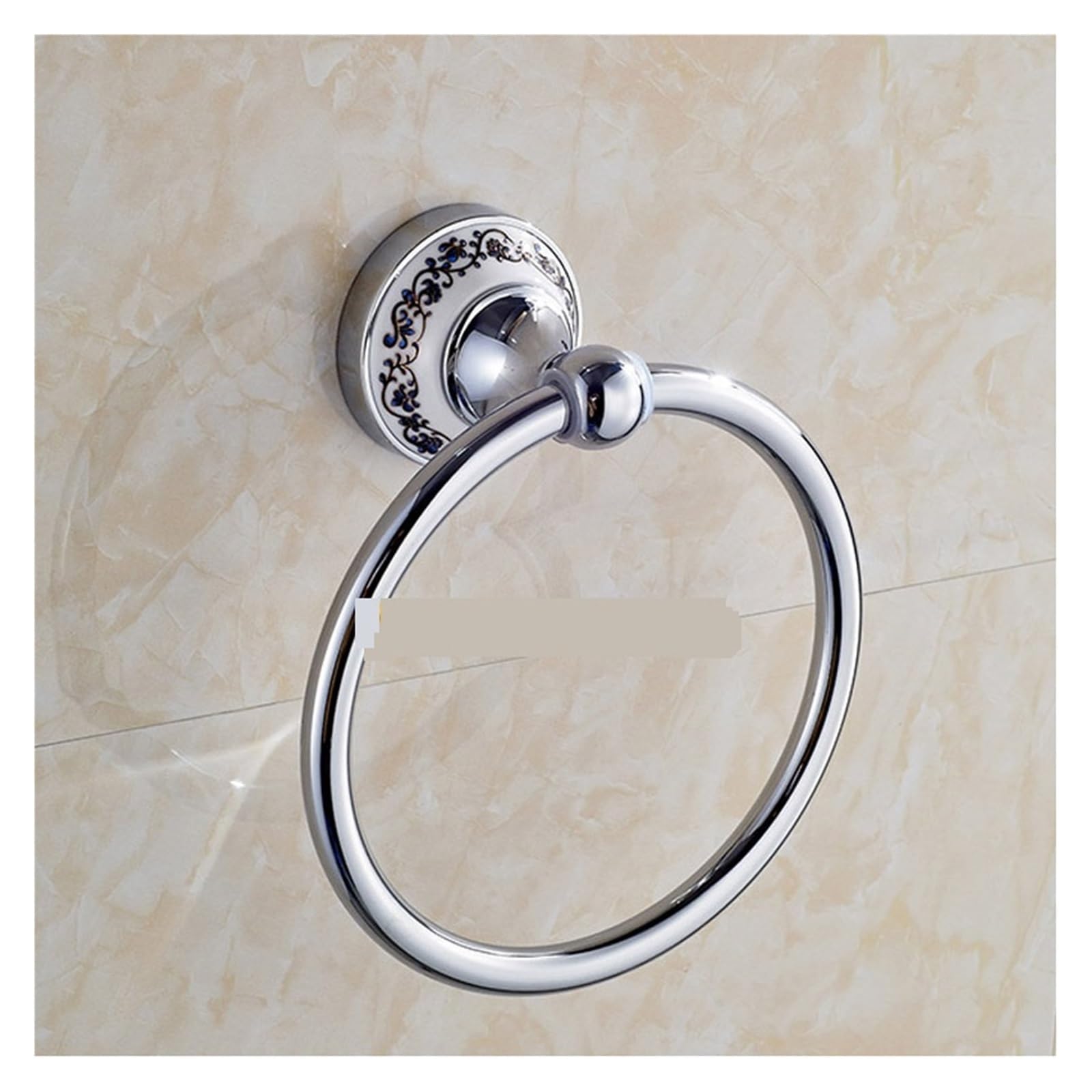 Toallero de pared para toallero, accesorio de baño de acero inoxidable cromado con cerámica, fácil instalación, toallero de estilo vintage