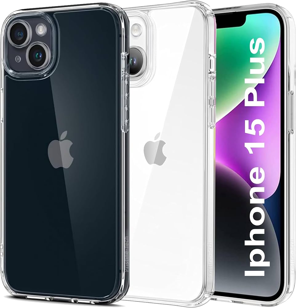 SBMS Back Cover Case for Apple iPhone 15 Plus Transparent TPU with