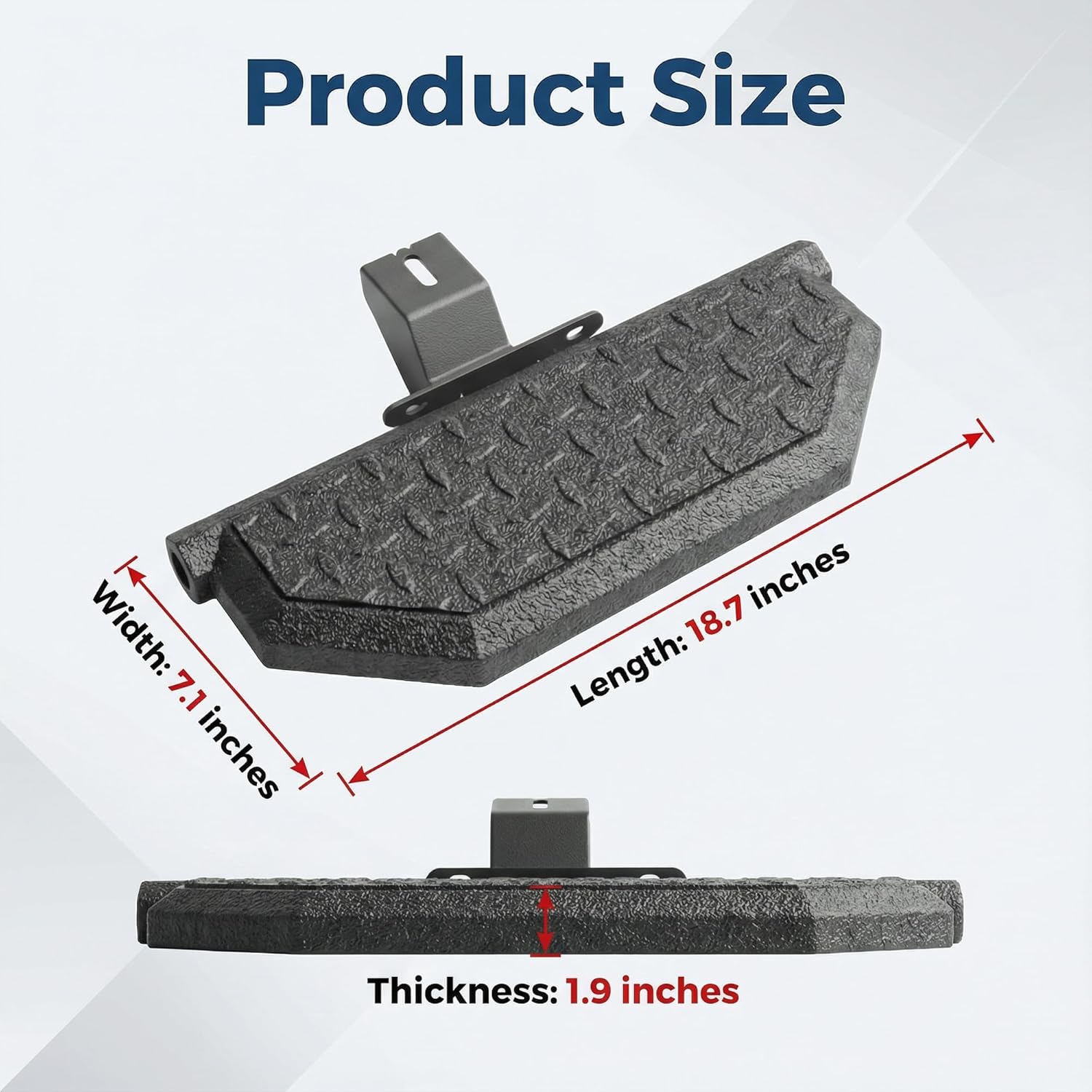 4PCS Running Boards Compatible with 2018-2026 Jeep Wrangler JL 4-Door & 2020-2026 Jeep Gladiator JT(4 Full Size Doors), 7.1" D Side Steps Heavy-Duty Steel Carbon Steel Nerf Bars