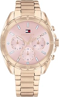 Tommy Hilfiger Multi Zifferblatt Quarz Uhr für Damen mit Edelstahlarmbänder