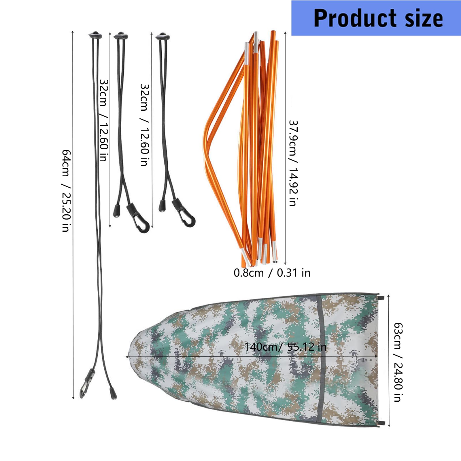 Parasole per attività ricreative in acqua, per aree di sedute in barca, copertura in tessuto per barca, pesca e kayak, uso portatile per barca, baldacchino, kayak, copertura solare per kayak, piccola