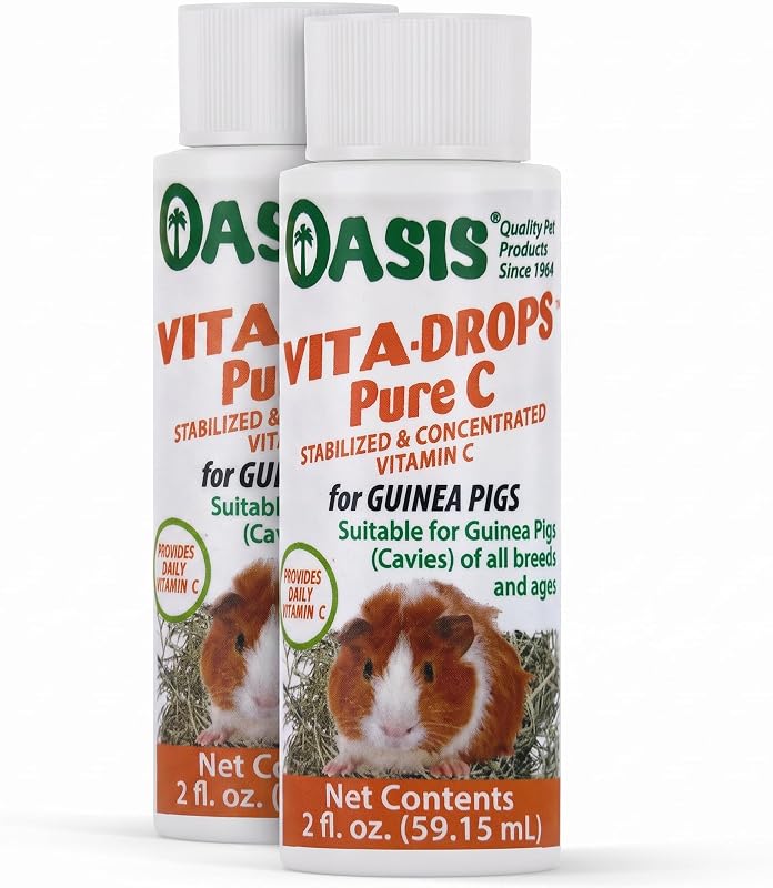 Suplemento líquido de vitamina C pura para porquinhos-da-índia Kordon Oasis #80254, 2 frascos de 56 g