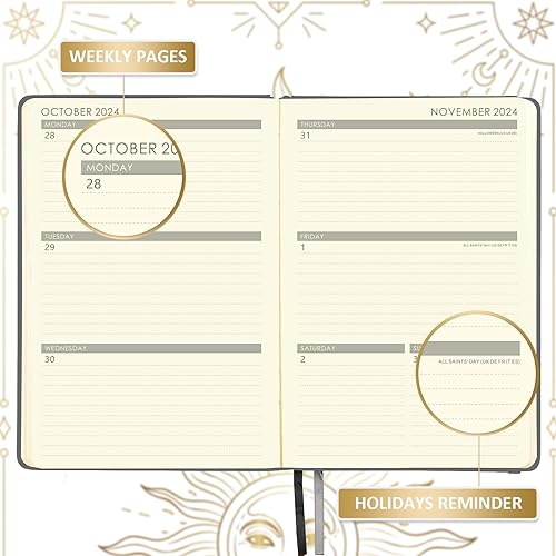 Miniatura 4 de Agenda 2022-2023 Agenda semanal y mensual para 18 meses, 2022 x 2023, julio 2022 a diciembre 2023, 5.75 x 8.25 pulgadas, cuero sintético suave con