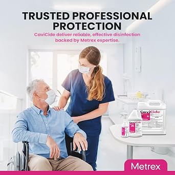 Metrex CaviCide Surface Disinfectant Cleaner, 13-1000 Multi-Purpose Disinfectant, Decontaminant & Cleaner for Medical Devices, NICU, Operating Rooms, Patient Care Areas, Labs, Schools 1 Gallon
