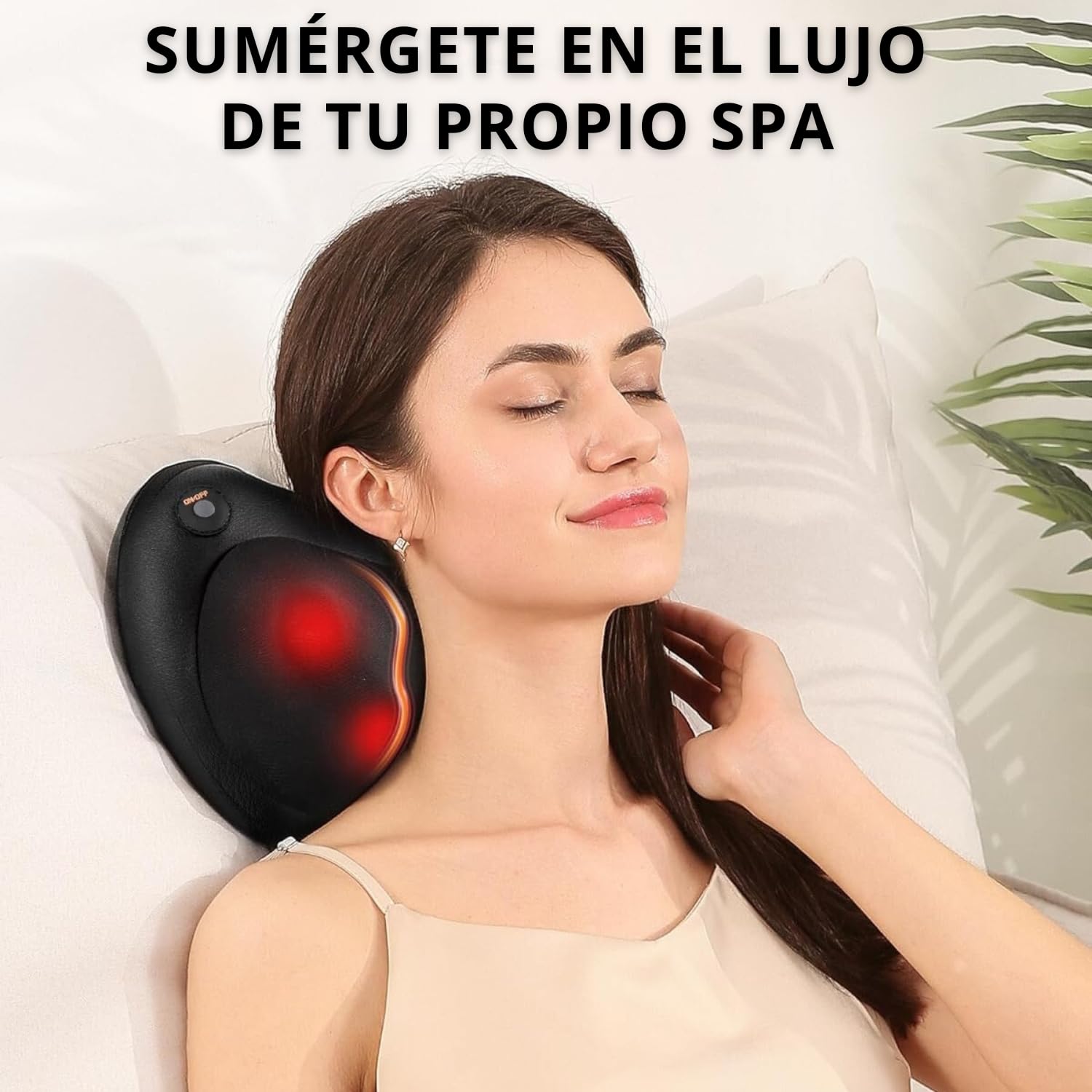 Cojín Masajeador Cervical y Espalda, Masajeador Giratorio Para el Alivio Muscular con Función de Calefacción, Masajeador de Cuello Shiatsu, Regalo Original para Mujer o Hombre