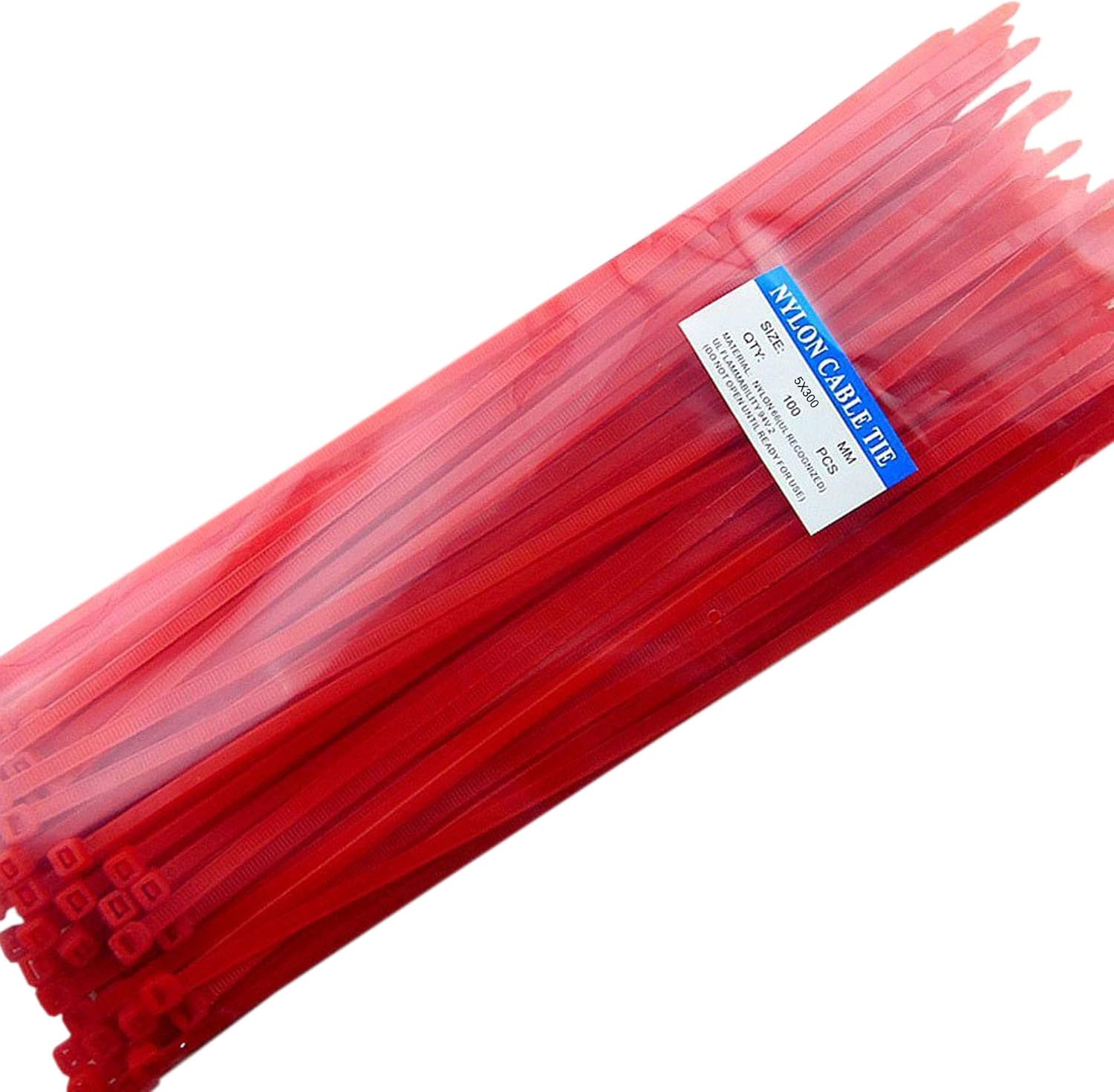12" Heavy Duty Self Locking Nylon Cable Zip Ties,100 Pcs (Blue)