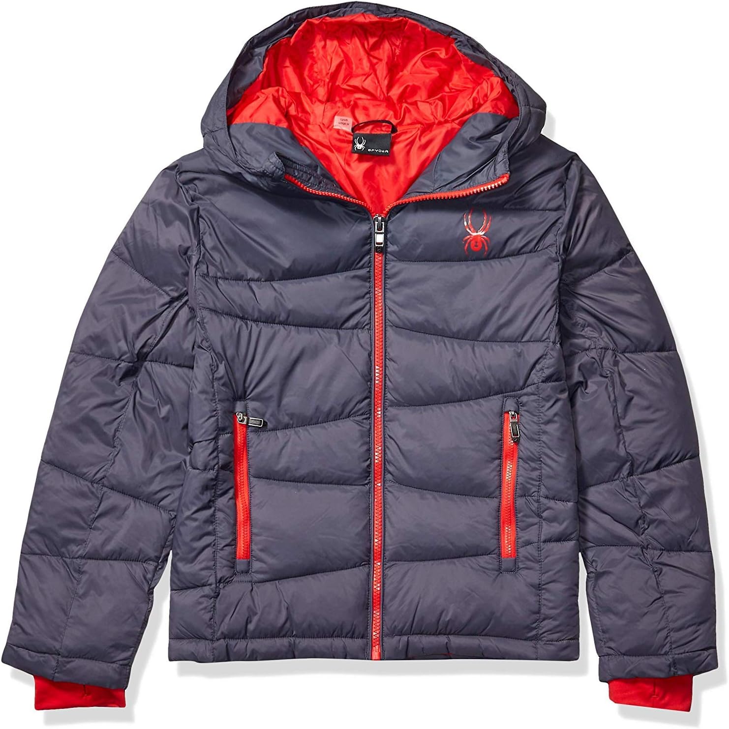 Spyder Boys' Water Resistant Hooded Puffer Jacket