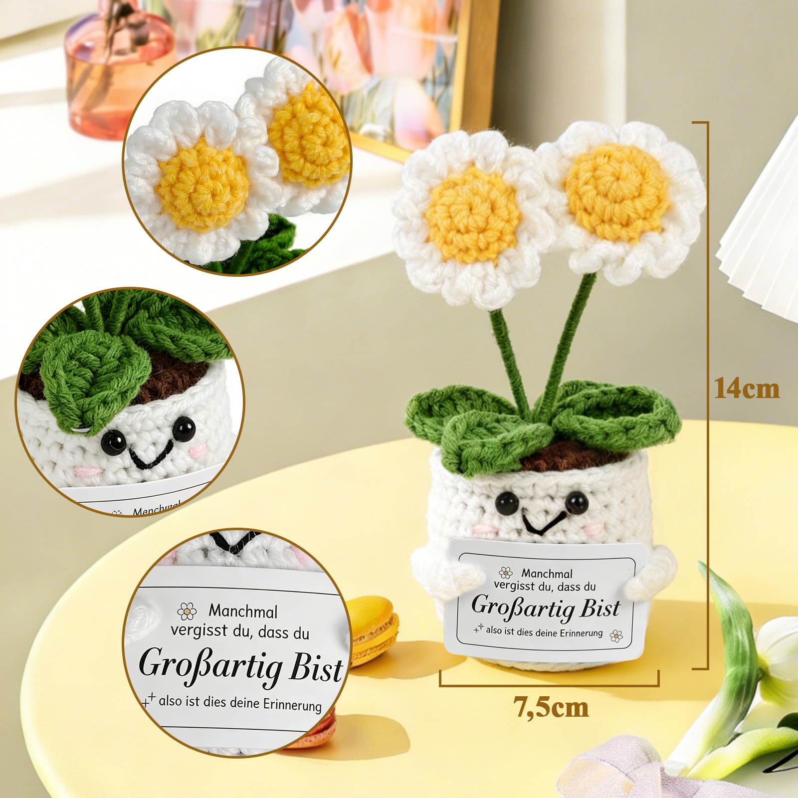 Geschenke für Frauen Freundin, Positive Kartoffel Geschenkset, Trinkgläser Geburtstagsgeschenk für Frauen, Mama, Schwester, Kollegin, Wellness Entspannung Geschenk mit Duftkerze