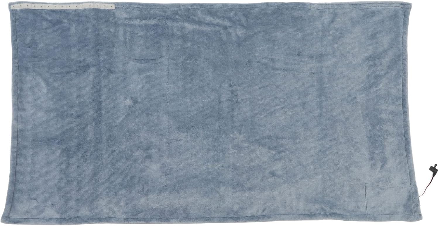 USB Heated Blanket Fast Heating USB Heated Swaddle Blanket Machine Washable Portable Soft Car Camping Home Car Wrap (Grey Blue)