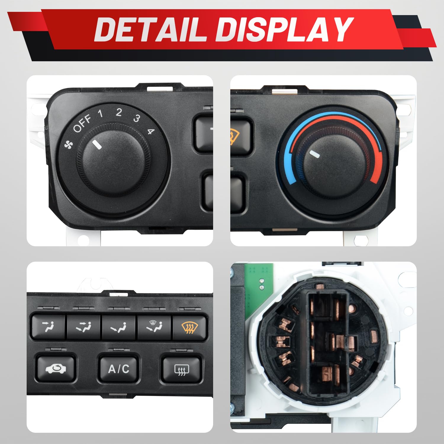 79600-S84-A21ZA Upgraded A/C Heater Climate Control Module Compatible with Honda Accord 2001 2002