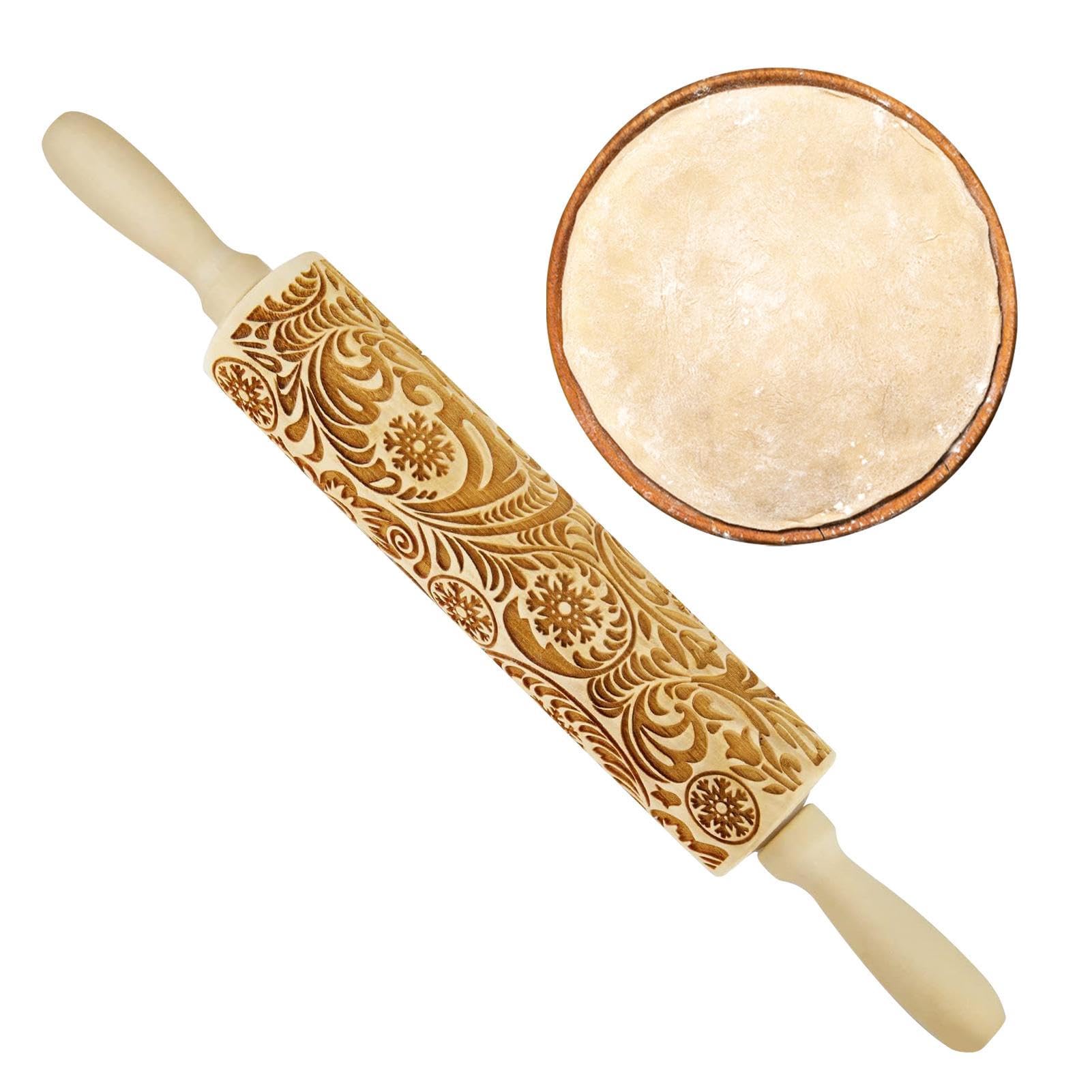 Amazon.co.jp: RATANGF(ともか) キノコ麺棒 | 3 彫刻木製クッキー麺棒  