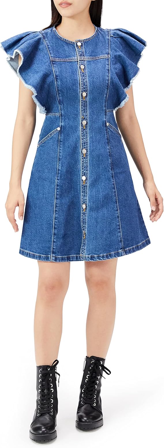 Amazon.co.jp: [リリーブラウン] 宮脇咲良デニムミニワンピ