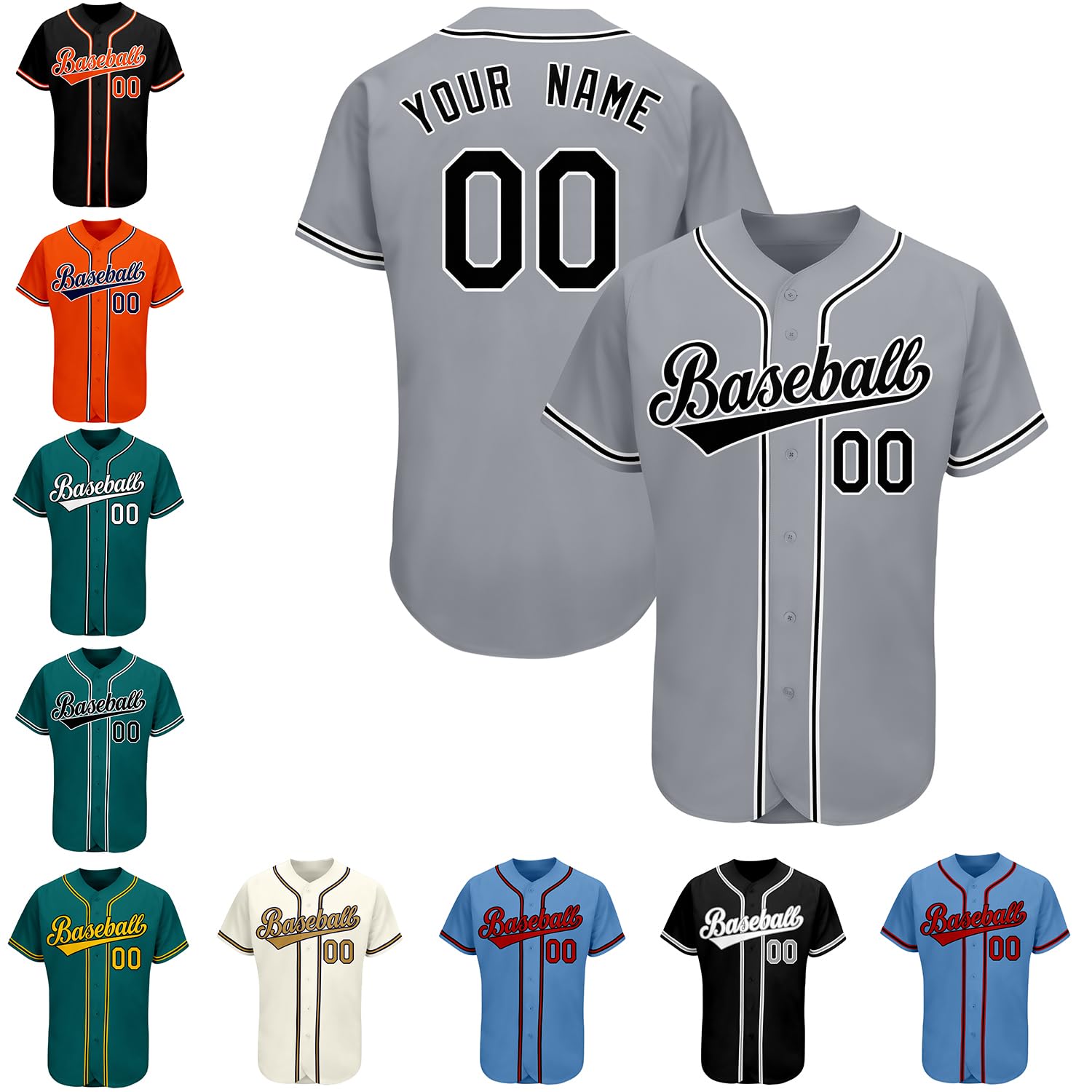 Custom Baseball Jersey for Men Women Youth Sports Uniform Personalized Stitched Name Number Logo