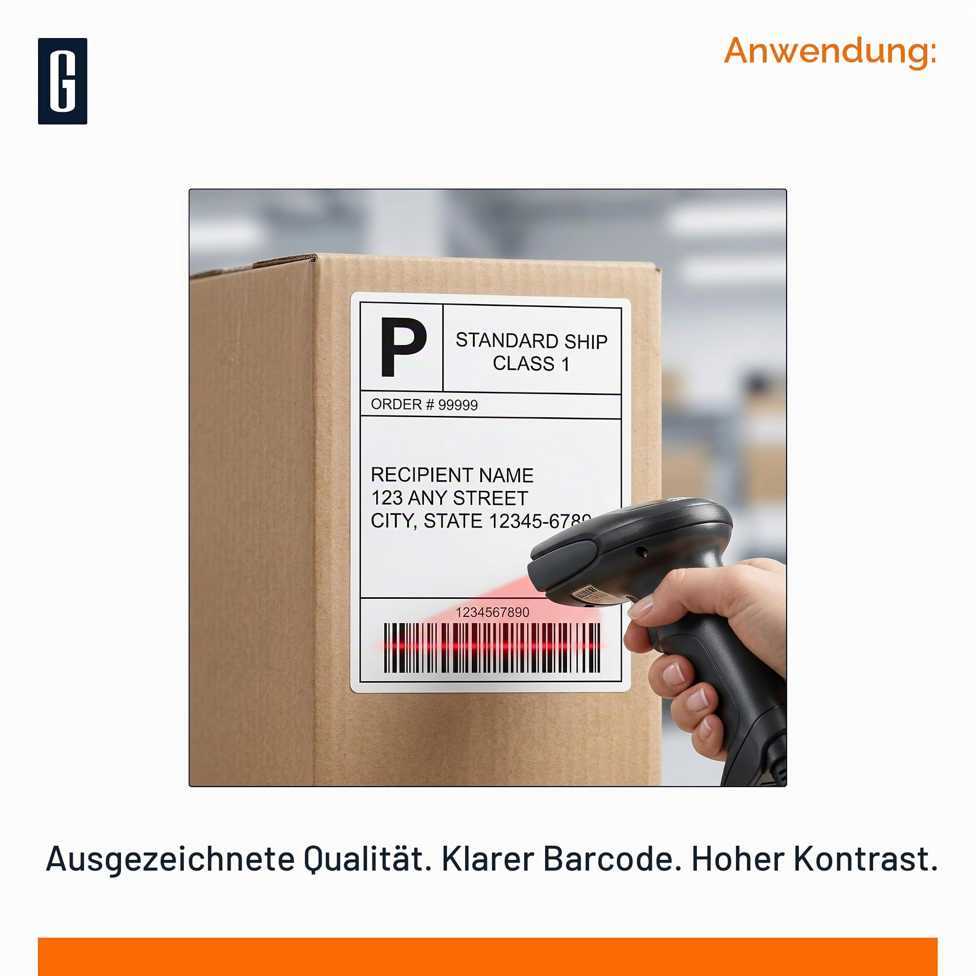 GROF - 10 Rolle Thermo-Versandetiketten Adressetiketten 102 × 152 mm - 300 Etiketten/Rolle, kompatibel mit Zebra Thermodruckern & weiteren 4×6 Etikettendruckern - selbstklebend (10)